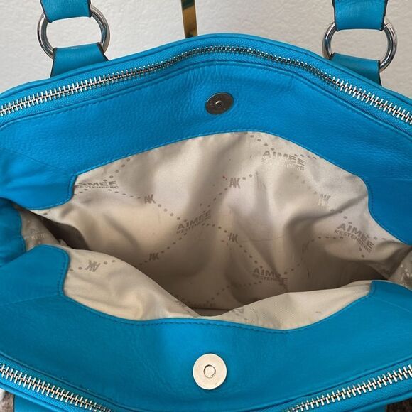 Aimee Kestenberg Canvas Lucy Satchel w/Front Pockets Handbag Bag - Picture 10 of 13